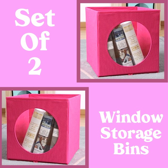 Mainstay Other - Collapsible Window Storage Bins Fuchsia Burst NWT Mainstay Other - Collapsible Window Storage Bins Fuchsia Burst NWT